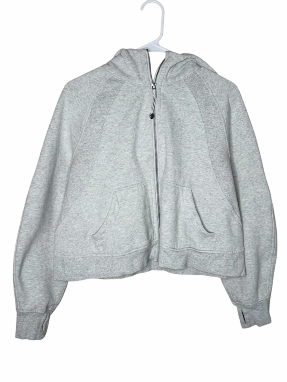 Lululemon Scuba Oversized Full Zip Heathered Core Ultra Light Grey Size M/L - Picture 5 of 11